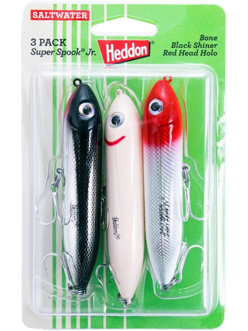 3 Pack Saltwater Fishing Lures - Super Spook Jr, Multi-Color, One Size